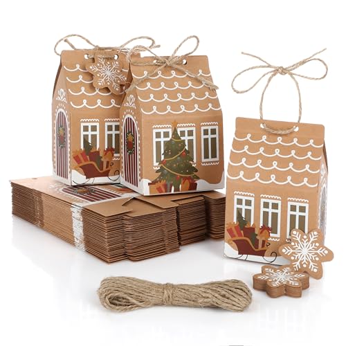 Nordstern Geschenkboxen Häuser 25er Pack - Weihnachtliche Boxen für Adventskalender zum Befüllen - Weihnachtsschachteln für kleine Geschenke