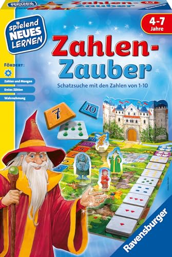 Ravensburger 24964 - Zahlen-Zauber - Spielen und Lernen für Kinder, Lernspiel für Kinder ab 4-7 Jahren, Spielend Neues Lernen für 2-4 Spieler