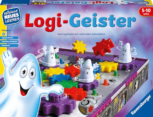 Ravensburger 25042 - Logi-Geister - Spielen und Lernen für Kinder, Lernspiel für Kinder von 5-10 Jahren, Spielend Neues Lernen für 2-4 Spieler