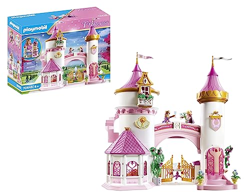 PLAYMOBIL Princess 70448 Prinzessinenschloss mit drei Zimmern und zwei Figuren inklusive Zubehör, ab 4 Jahren