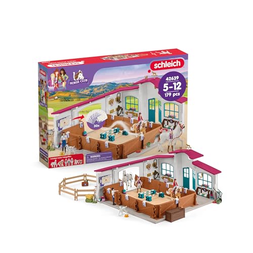 schleich Horse Club | Reithalle Peppertree 42639 | mit Hindernissen, Paddock, und vielem Zubehör | tolles Geschenk für Mädchen und Jungen | Pferde Spielzeug Kinder ab 5 Jahren | Set aus 179 Teilen