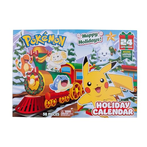 Pokémon PKW3623 - Battle Figure Adventskalender, offizieller Pokémon Kalender mit 24 Überraschungen, ab 4 Jahren
