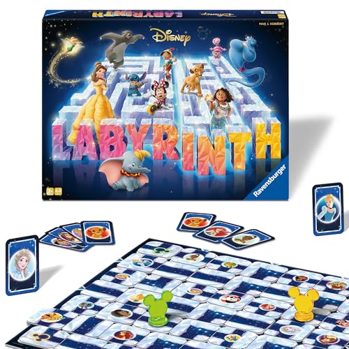 Ravensburger 27460 - Disney Labyrinth - Der Familienspiel-Klassiker für 2-4 Spieler, Spiel ab 7 Jahren mit den beliebtesten Disney Charakteren