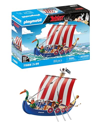 PLAYMOBIL | Asterix | Piratenschiff | Asterix Spielset | Piratenschiff Spielzeug | Asterix und Obelix | Abenteuer Spielzeug für Kinder ab 5 Jahren | 71888