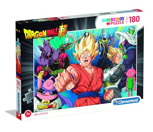 Clementoni 29755 Supercolor Dragon Ball – Puzzle 180 Teile ab 7 Jahren, buntes Kinderpuzzle mit besonderer Leuchtkraft & Farbintensität, Geschicklichkeitsspiel für Kinder