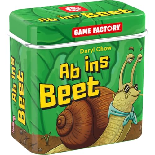 Game Factory 646060 Ab ins Beet, taktisches Legespiel, Mini-Spiel in handlicher Metalldose, einfaches Reisespiel für Erwachsene und Kinder ab 8 Jahren
