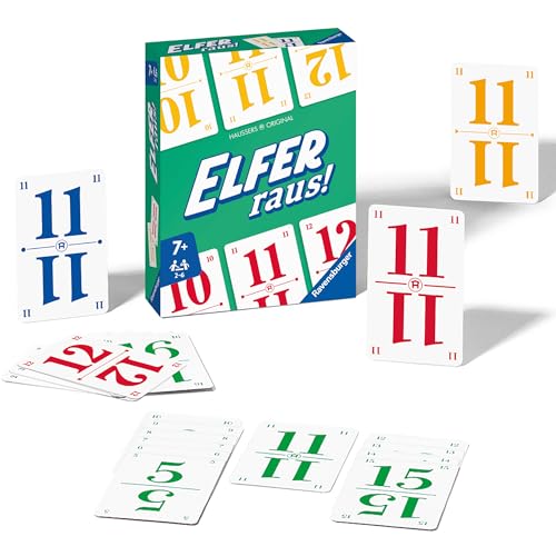 Ravensburger Elfer Raus! Der Klassiker, Kartenspiel für 2-6 Spieler, Spiel ab 7 Jahren für Kinder und Erwachsene - Geburtstagsgeschenke