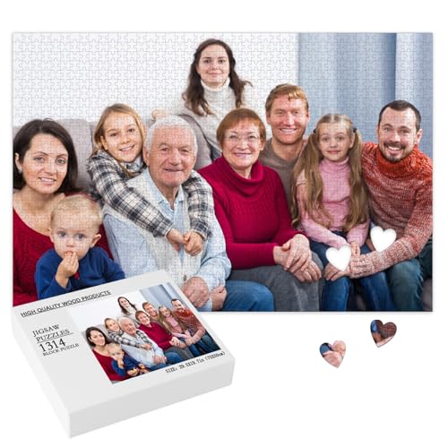Personalisiertes Puzzle mit eigenem Bild - 1314 Teile Foto Personalisiertes Puzzle Puzzle Selbst Gestalten Fotopuzzle - für Erwachsene & Kinder Geburtstage, Valentinstag & Hochzeiten