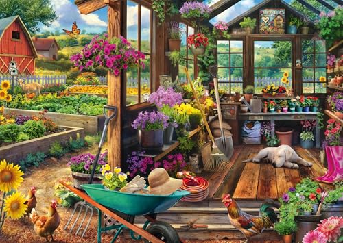 Schmidt Spiele 58632 Gartenhaus, Jeff Hayne, 1000 Teile Puzzle