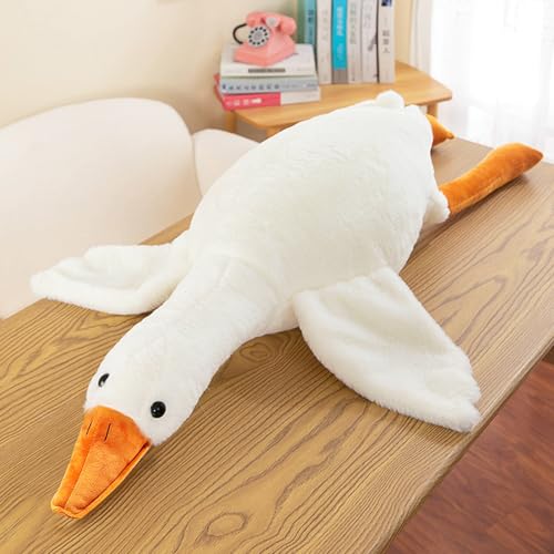 KATIMI 90cm Ente Gans Kuscheltier Groß: Ente Kuscheltier XXL, Gewichtskuscheltier Duck für Büro, Zuhause, Reisen, Zimmer, Kissen, Kissen, Geschenke für Freunde
