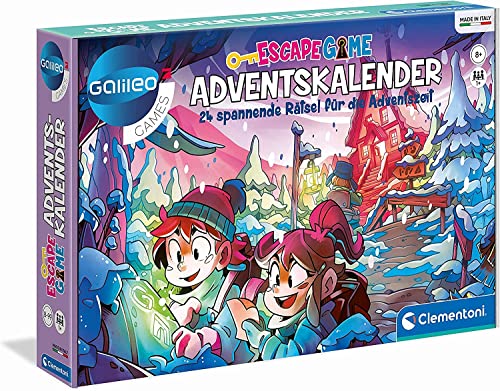 Galileo Escape Game Adventskalender - Weihnachtskalender mit spannenden Rätseln - 24x Rätselspaß für Kinder ab 8 Jahren, 59251 von Clementoni