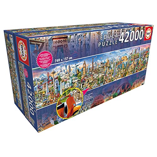 Educa - Puzzle 42000 Teile für Erwachsene | Das große LebenEinmal um die Welt, 42000 Teile Puzzle für Erwachsene und Kinder ab 14 Jahren. Inklusive Ersatzteilservice, solange der Vorrat reicht (17570)