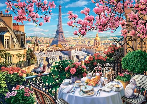 Schmidt Spiele 58876 Frühstück in Paris, 1000 Teile Puzzle