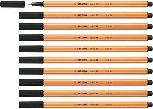 STABILO - Fineliner - point 88-10er Pack - schwarz