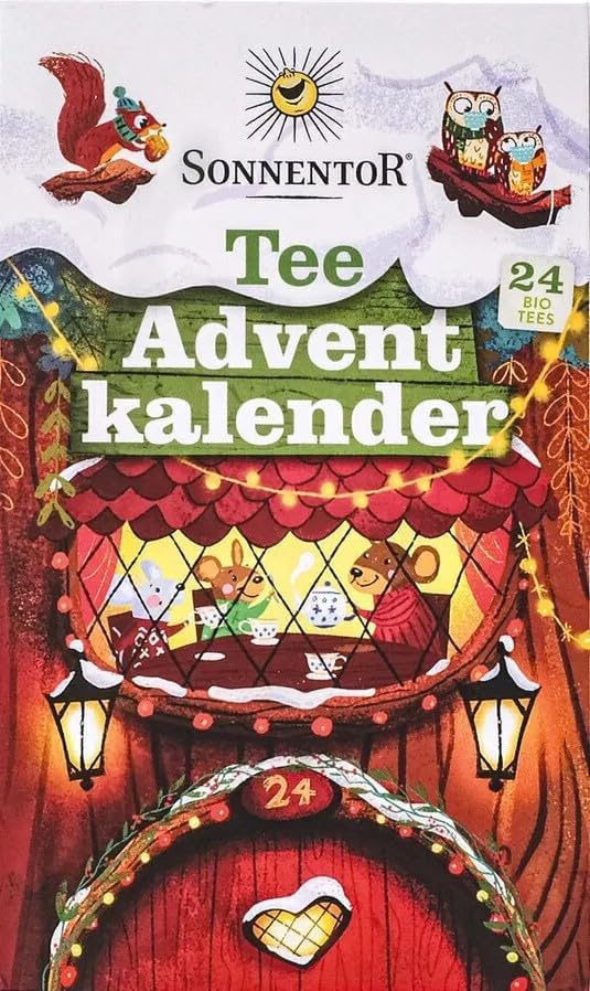 Sonnentor Tee Adventkalender, 24 Aufgussbeutel, Mäuse, 38,9g