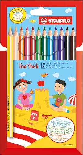 STABILO - Dreikant-Buntstift - Trio dick - 12er Pack